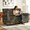 thumbnail image 2 of TSOVTHRID Forest Camo Pinecone Print Loveseat Sofa Cover for 2 Seat Sofa Recliner Loveseat Cover 6-Piece Stretch Couch Cover Washable Furniture Protector for Dog Pet, 2 of 7