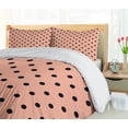 thumbnail image 5 of Ambesonne Peach Duvet Cover Sets, Abstract European Design, 2-King, Peach Black, 5 of 6