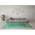 thumbnail image 3 of Ahgly Company Indoor Rectangle Oriental Turquoise Blue Industrial Area Rugs, 4' x 6', 3 of 4