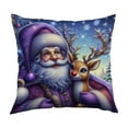 thumbnail image 1 of Christmas Tree Decor Purple Santa Tree Candle Wreath Pillowcase, 1 of 6