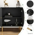 thumbnail image 4 of HLR Black Accent Cabinet with Fluted Textured, Modern Sideboard Buffet Cabinet with 2-Doors, 4 of 7