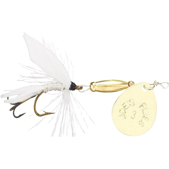 Joe's Flies Super Striker Elite Inline Spinner 1/8 oz White Miller Gold