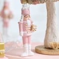 thumbnail image 5 of Adorno navideño colgante de plástico rosa para árbol de Navidad, corona para coche, suministros para fiestas, bola de adorno navideño de soldado, 5 of 5