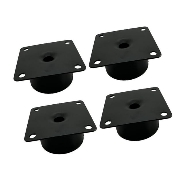 4 piezas de patas para muebles, herrajes para muebles, almohadillas antideslizantes de repuesto Negro 5x3cm