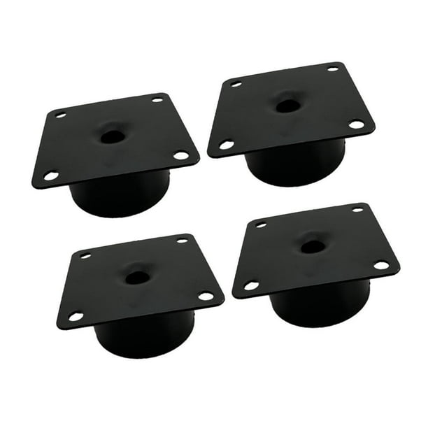 4 soportes para muebles, patas de sofá, protectores de suelo para estantes Negro 5x3cm