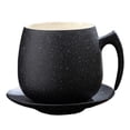 thumbnail image 1 of Matsuzay Taza para desayuno, tazas de té, juego de café negro mate imprescindible para las mañanas, fácil de limpiar Juegos de servir café y té Gris sencillo, 1 of 6