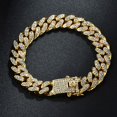 thumbnail image 1 of Cadena de eslabones cubanos de cadera para hombres, collar cubano helado de Miami, collares ostentosos chapados en oro, joyería de rapero de 13MM para hombres y mujeres Tan Jianjun unisex, 1 of 2