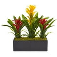 thumbnail image 1 of Nearly Natural Bromeliad Artificial 11" H Flowering Plants, Yellow Red, 1 of 1