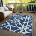 thumbnail image 6 of Addison Rugs Chantille Indoor/Outdoor Transitional Geometric Navy Washable Rectangle Rug, 9' x 12', 6 of 6