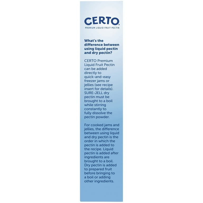 Certo Premium Liquid Fruit Pectin for Natural Jam and Jelly