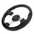 thumbnail image 1 of 13in Racing Style Aluminum Steering Wheel with Horn Button, Comfortable Grip PU Universal Steering Wheel, Compatible with Most Vehicles and Racing Cars, 1 of 7
