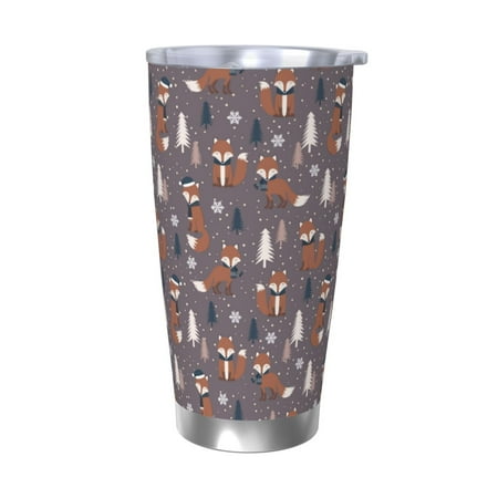 

Coaee Snowflake Fox for 20oz Insulated Kettle Water Bottle For Running Hiking Cycling Climbing Men S Woman Insulated Water Bottle-Without Straw