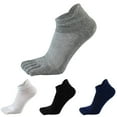 thumbnail image 3 of Fule 1 Pairs Mens Five Finger Toe Socks Cotton Ankle Casual Sports Low Cut Breathe, 3 of 9
