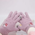 thumbnail image 5 of Otqutp Teen Girls Warm Gloves for Cycling&nbsp;Knitted Cold Proof Plush Thickened Christmas Gloves Warm Knit Winter Gloves Christmas Gifts Stocking Stuffers for Women(Purple,One Size), 5 of 5