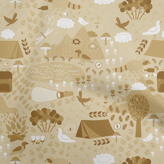 oneOone Cotton Jersey Light Brown Fabric Kids Sewing Craft Projects Fabric Prints By Yard 58 Inch Wide
