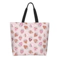 thumbnail image 3 of Fuzoiu Strawberry Cake Print Tote Bags for Women,Shoulder Bag, Gym Tote,Top Handle Ladies Shoulder Bags for Work Beach Travel and Shopping Grocery, 3 of 9