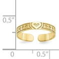 thumbnail image 2 of 10K Yellow Gold Heart Toe Ring, 2 of 2