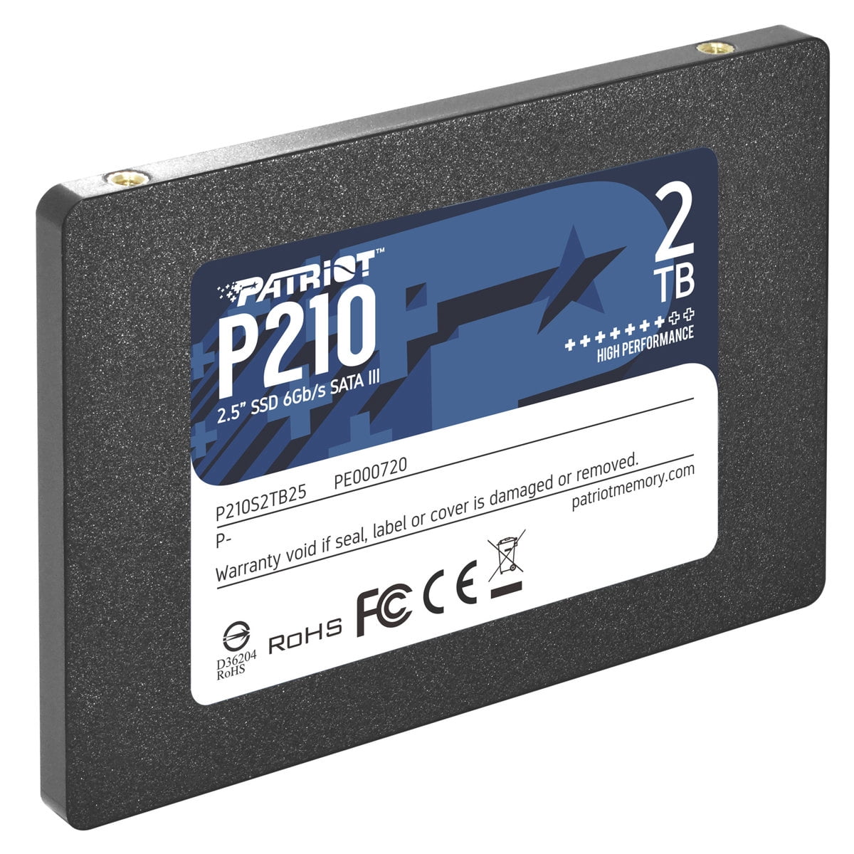 Patriot Memory P210 P210S2TB25 2 TB Solid State Drive - 2.5" Internal - SATA (SATA/600)