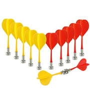 Yalis Magnetic Darts 12 Packs Replacement Dart Game Safety Plastic Darts Red and Yellow