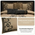 thumbnail image 5 of Nanshing Hylda 7-Piece Glam Comforter Set, California King, Brown, 5 of 7