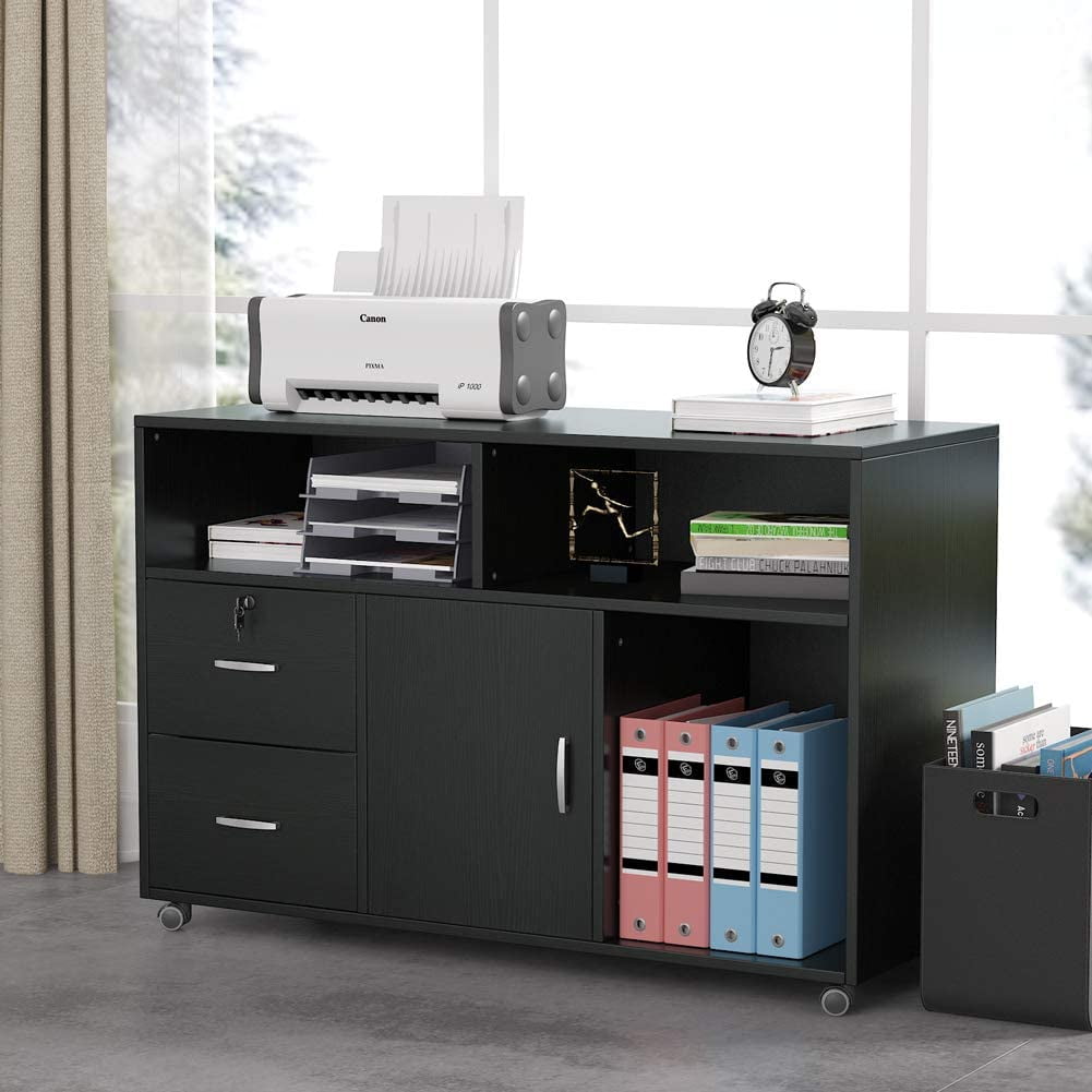 Details about   3-Drawer Movable Cabinet Cart Printer Stand Storage Under Desk File Organizer 