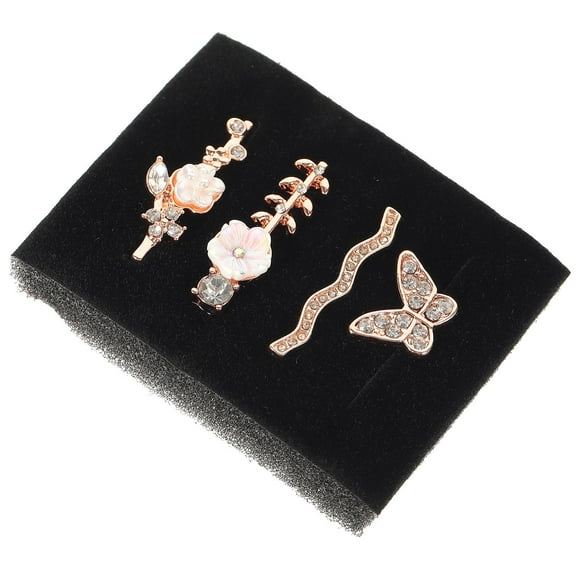 LULULION 4Pcs Watchband Charms Rhinestone Rose Gold Jewelry for Personalization Decoration