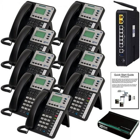 XBLUE X50 VoIP Phone System (C5009) with (9) X3030 IP Phones - Auto Attendant, Voicemail, Caller ID, Paging & Remote