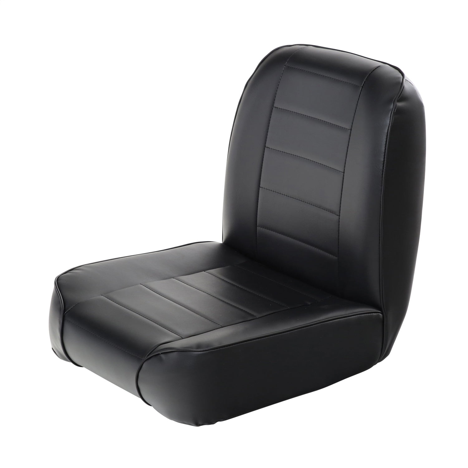 Smittybilt 44801 Black Vinyl Low Back Bucket Front Seat for 55-76 Jeep CJ