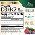 thumbnail image 3 of Vitamin D3 K2 Supplement | 5000 IU D3 + K2 100 mcg | MK-7 K2 with Vitamin D | Supports Immune, Heart, Teeth & Bone Health - Nature's Easy to Chew, VIT D3 K2, Non-GMO, Tasty Berry Flavor - 120 Tablets, 3 of 11