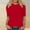 Red, variant on Ussuma Summer Fashion Women's Top Loose Elbow-Length Crew Neck Solid Color Pullover Blouse for Women Fashion Dressy Casual Work Weekend Beach XXL Red