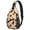 Thanksgiving Turkey Maple Leaf Berry Pattern, variant on Thanksgiving Turkey Pilgrim Hat Candle Wreath Sling Backpack, Unisex Hiking Chest Pack with Side Mesh Pockets, Breathable Padded Back Gift Ideas for Travel Shopping Commuting