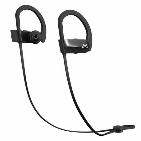 Mpow D7 [Upgraded] Bluetooth Headphones,IPX7 Waterproof Richer Bass Stereo Wireless Sports Earbuds w/Mic,10~12H Battery Noise Cancelling Earphones for Running,
