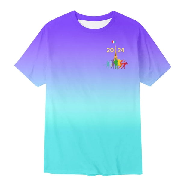 Playeras Básicas Para Hombre, Camiseta De Manga Corta Para Ejercicio, Camisetas Deportivas Informales De Verano Con Efecto Tie-Dye