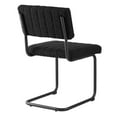 thumbnail image 4 of Side Dining Chair, Set of 2, Black, Fabric, Metal, Mid Century Kitchen Cafe Bistro Hospitality Restaurant, Modern Contemporary HB34851, 4 of 11