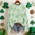 thumbnail image 2 of St Patricks Day Sweater Women Long Sleeve Irish Oversized Saint Patty Pullover Plus Size Sweater, 2 of 8