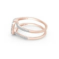 thumbnail image 5 of 1/3 CT Round Cut White Cubic Zirconia Enhancer Curve Guard Ring In 14K Rose Gold Plated 925 Sterling Silver (Color: White, Clarity: VVS1-VVS2, 0.33 Cttw) -8, 5 of 8
