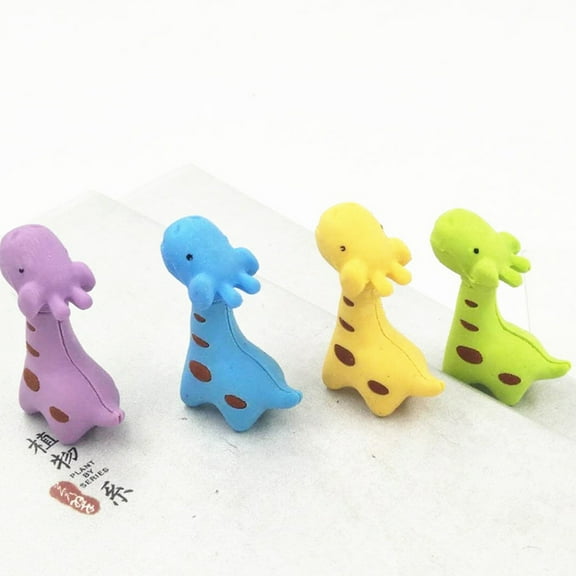 LOLIPPYY 15Pcs Kawaii Erasers Giraffe Shape TPR for Party Favors