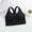 Black, variant on Fewfanhot Women's Trendy Sports Bra Wireless Seamless Racerback Yoga Workout Shockproof Bralettes with Removable Pads