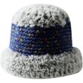 thumbnail image 2 of CoCopeaunts Reversible Bucket Hat for Women Plush and Knitted Fisherman Hat Retro Hundred Take Warm Ear Protection Basin Cap, 2 of 8