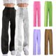 thumbnail image 5 of Pantalones de pierna recta de cintura alta para mujer Pantalones sueltos de moda con bolsillos de co Abanopi Camello/Grande, 5 of 7