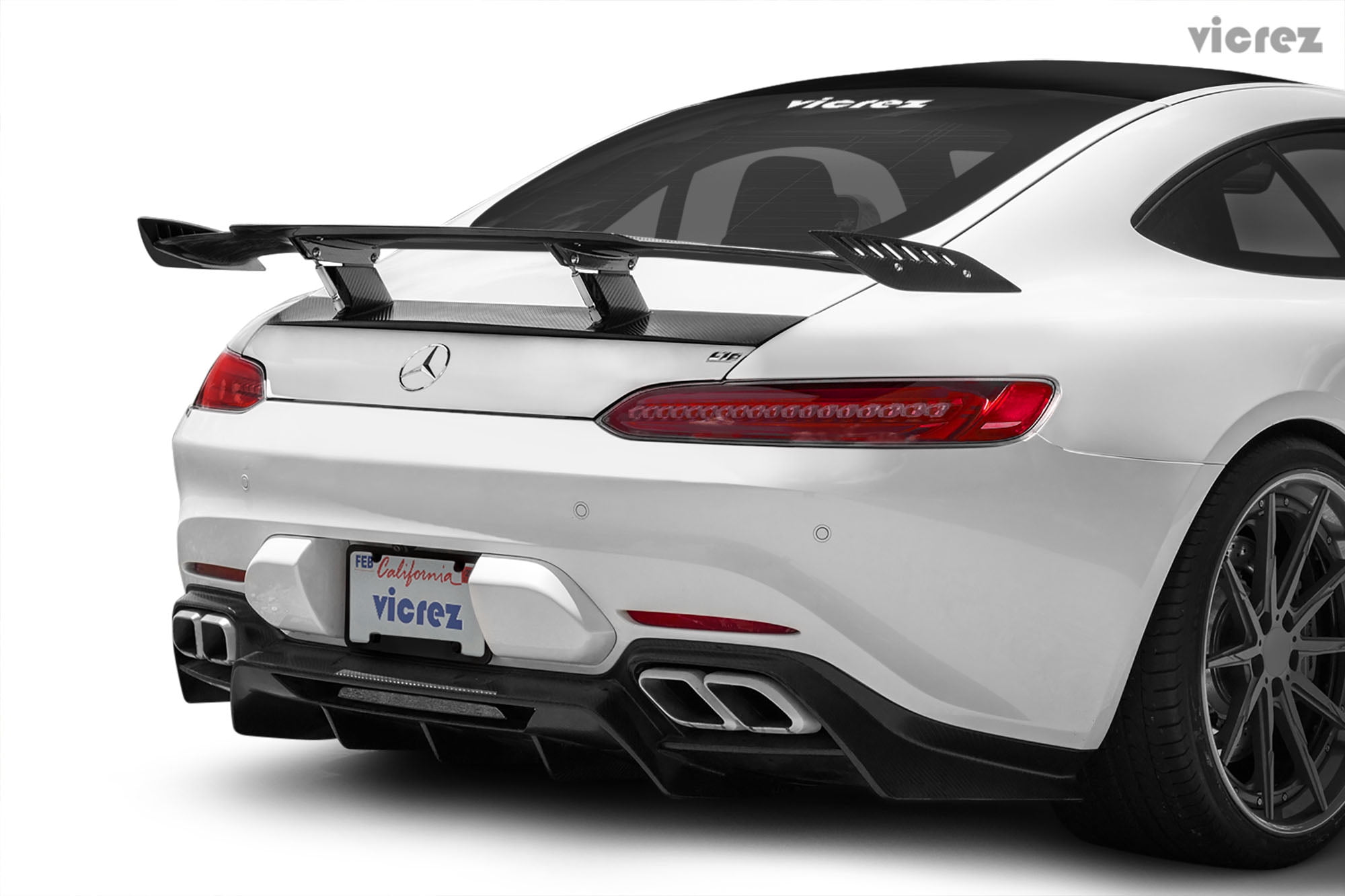 Vicrez LV Carbon Fiber Rear Wing Spoiler vz101046 MercedesAMG GT S C
