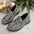 thumbnail image 3 of Juosiy Loafers for Women Comfortable Platform Slip On Dressy Shoes Fashion Print Leather Footwear, 3 of 8