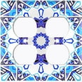 thumbnail image 3 of Metal Light Switch Plate Cover Mandala Blue White Ice Flower Tile Pattern MDL054, 3 of 13