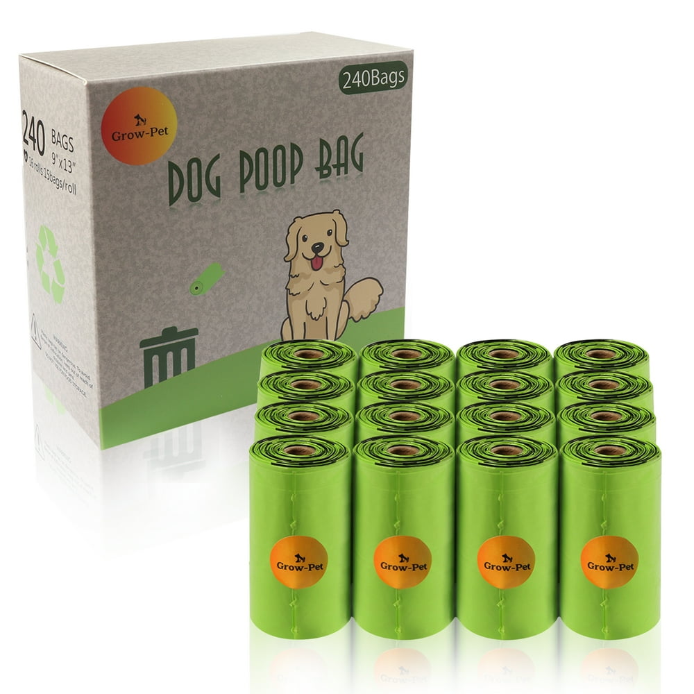 GrowPet Enhanced Dog Waste Bags, EPI Biodegradable, EcoFriendly