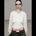 thumbnail image 4 of Cárdigan Corto de Larga con Cuello en V y Abertura Frontal para Mujer, Camisa de Otoño con Botones. M, 4 of 7
