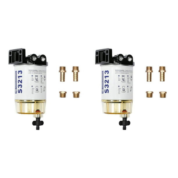 2X S3213 Fuel Water Separator Filter Assembly for Outboard Motor