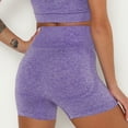 thumbnail image 2 of SWSMCLT Women's High Waist Biker Shorts Yoga Legging Shorts Athletic Buttery Soft Seamless Thigh Workout Tummy Control Gym Slim Fit Compression Running Sports Purple Medium, 2 of 5