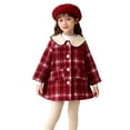 thumbnail image 2 of Cowsor Toddler Baby Girl Clothes Jacket Coat Long Sleeve Solid Color Buttons Dress Coat Fall Winter Outfit, 2 of 7