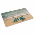 thumbnail image 4 of Coastal Turtle Door Mat Indoor Outdoor, Summer Beach Nautical Ocean Waves Non Slip Welcome Mat with Rubber Backing, Absorbent Fabric Front Door Mats Entryway Rug for Home Patio Entrance 20"x31.5", 4 of 9