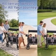 thumbnail image 2 of 4-Seater Wagon Stroller for Kids, Linor All-Terrain Folding Wagon with Adjustable Push Handles, Removable Canopy, Snack Tray, Large Storage Bag & Phone Holder, 2 of 9